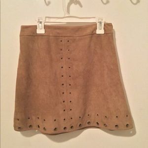 Express suede skirt